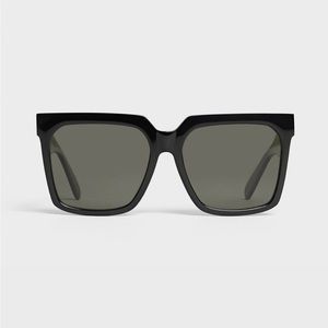 Celine Oversized S055 Sunglasses in Acetate w/ Polarized Lenses (Black) EUC